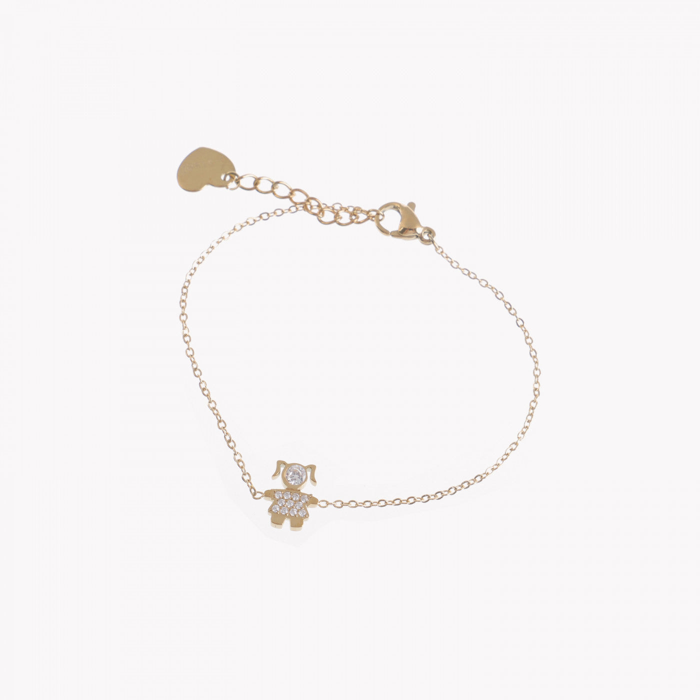 Pulseira aço e zircônias menina