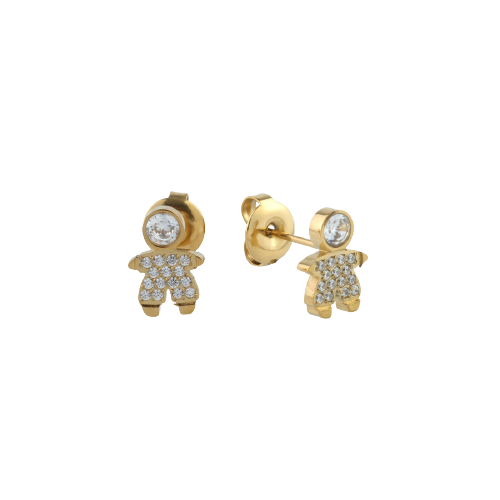 brinco rapaz aço dourado