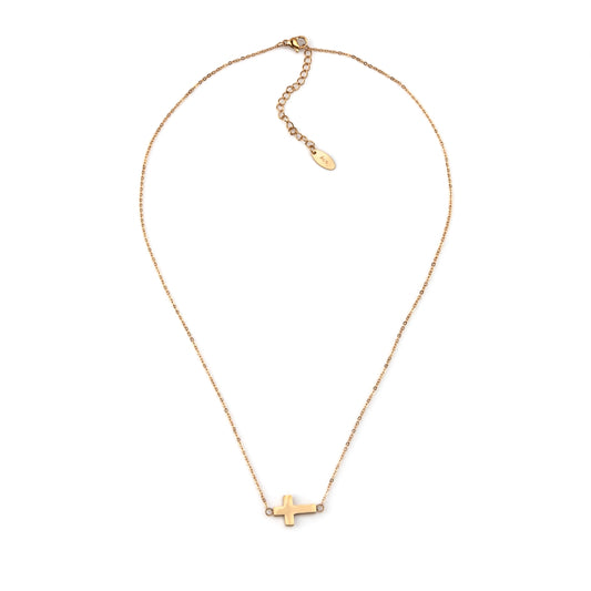 Colar Cross #4 em Aço