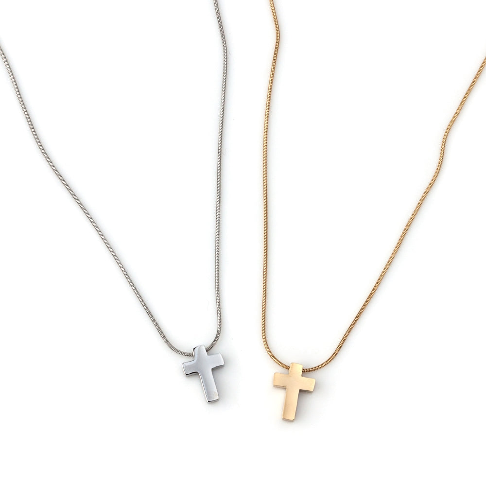 colar em aço inoxidável em dourado ou prateado