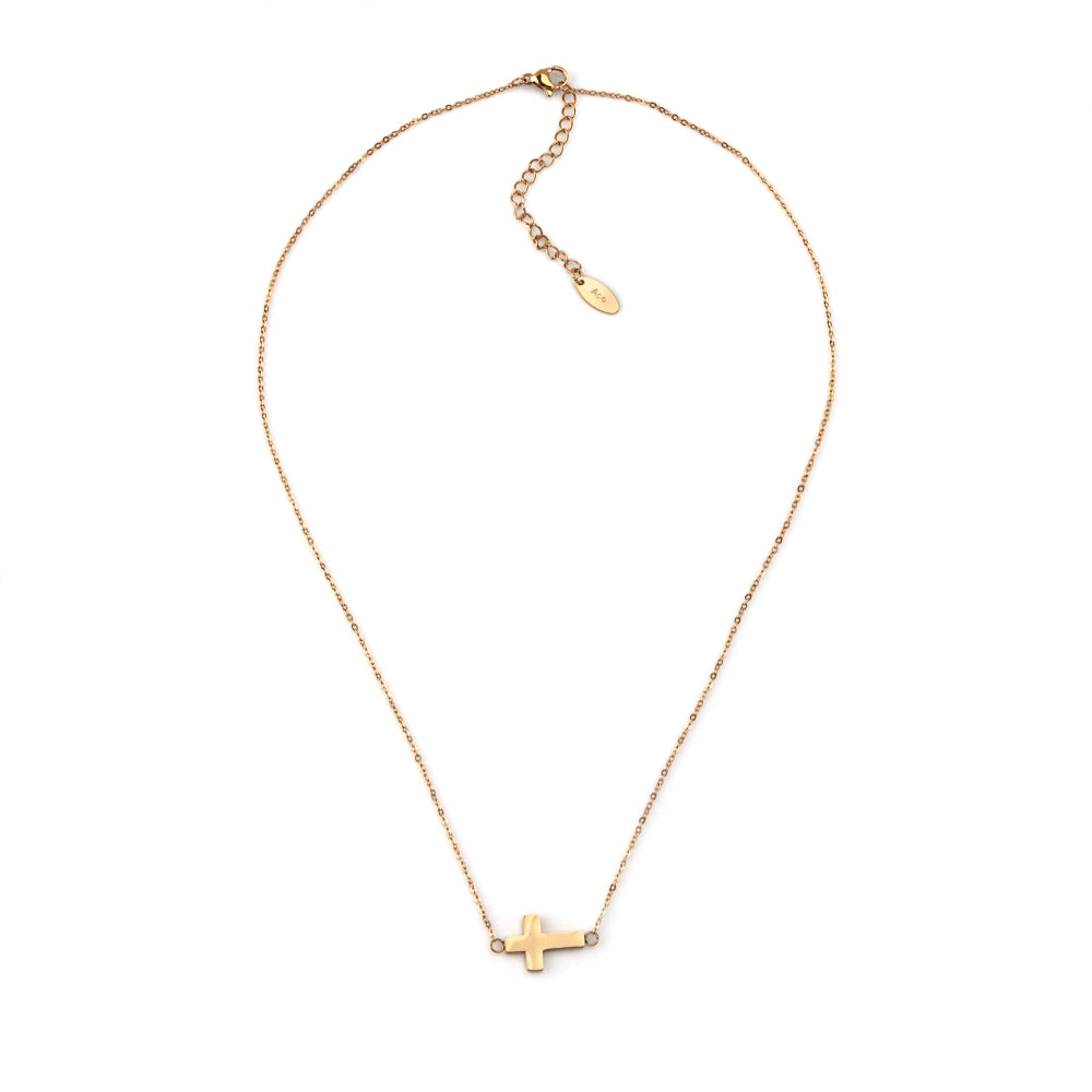 Colar Cross #4 em Aço