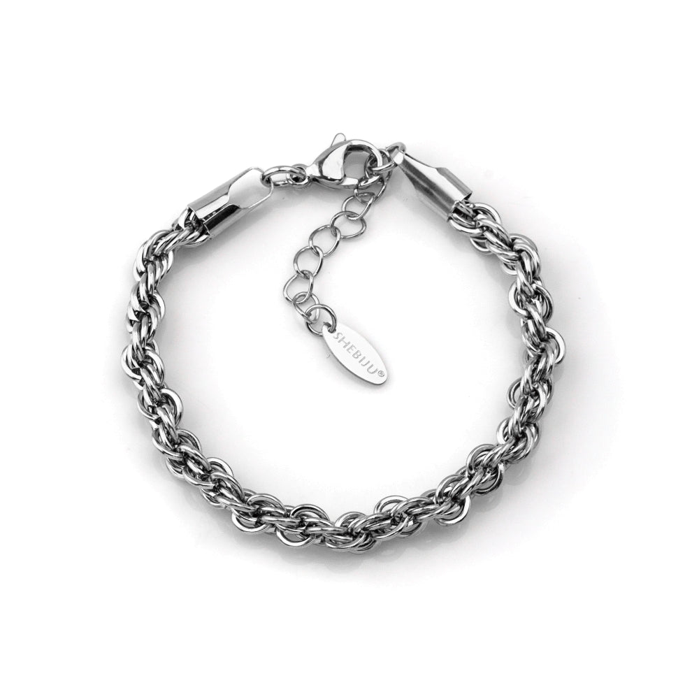 pulseira em aço inoxidável em dourado ou prateado