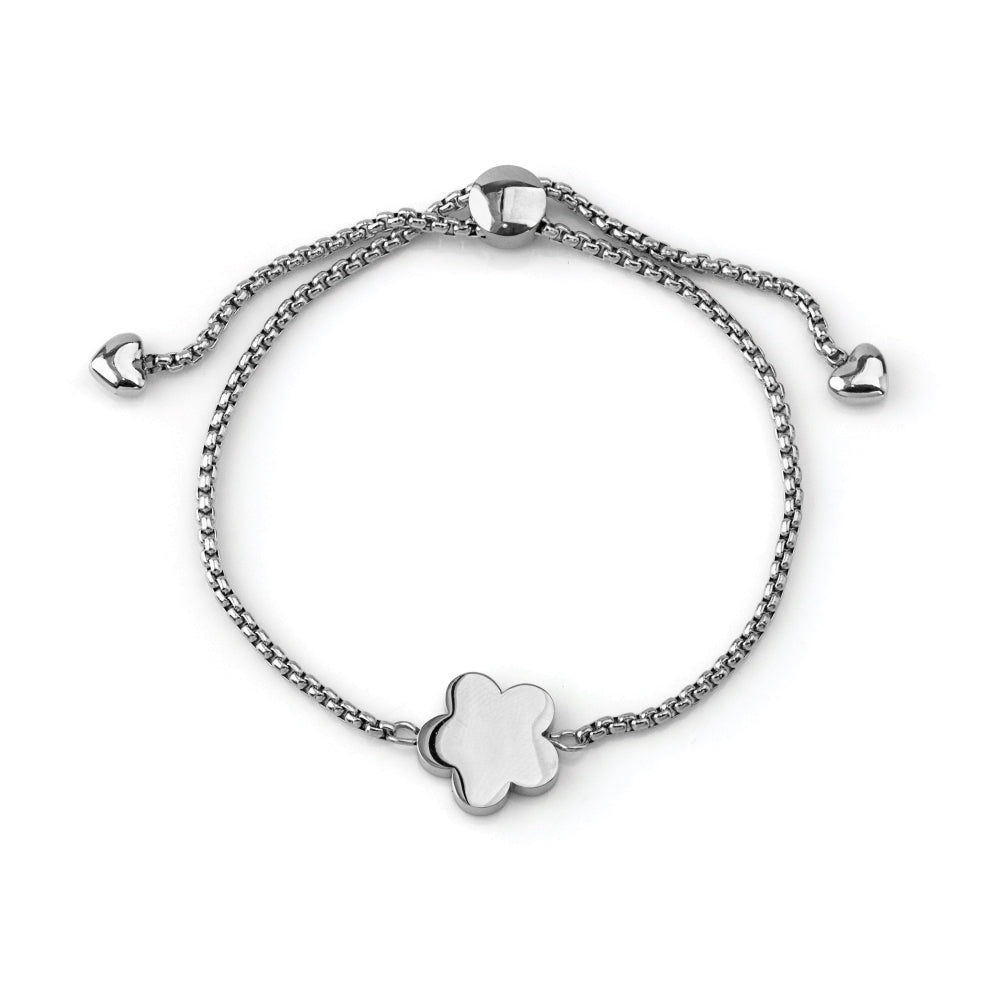 Pulseira Lady #Flower em Aço