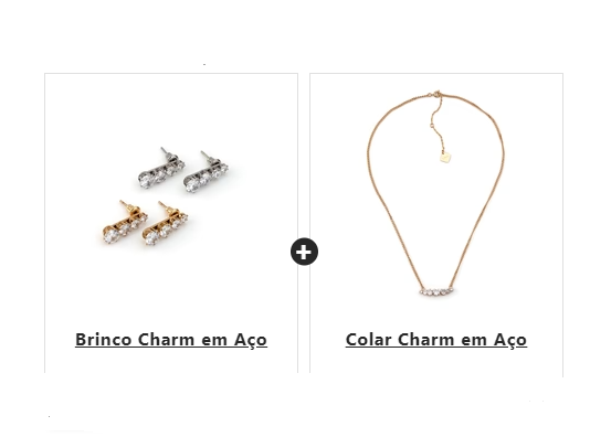 Conjunto Charm em Aço