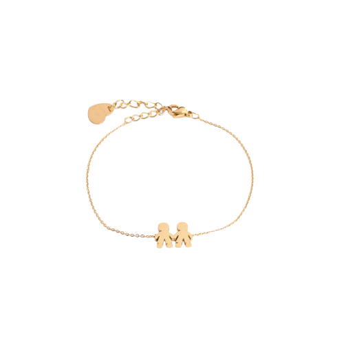 pulseira meninos aço dourado