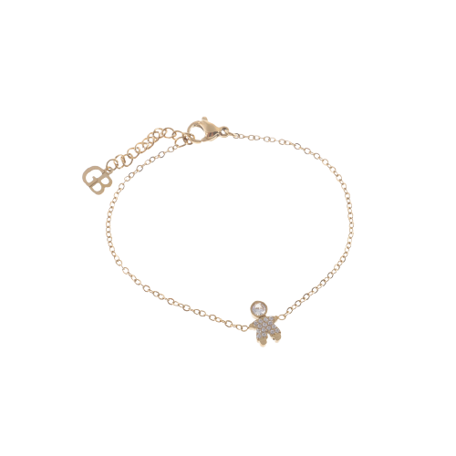 pulseira rapaz aço dourado