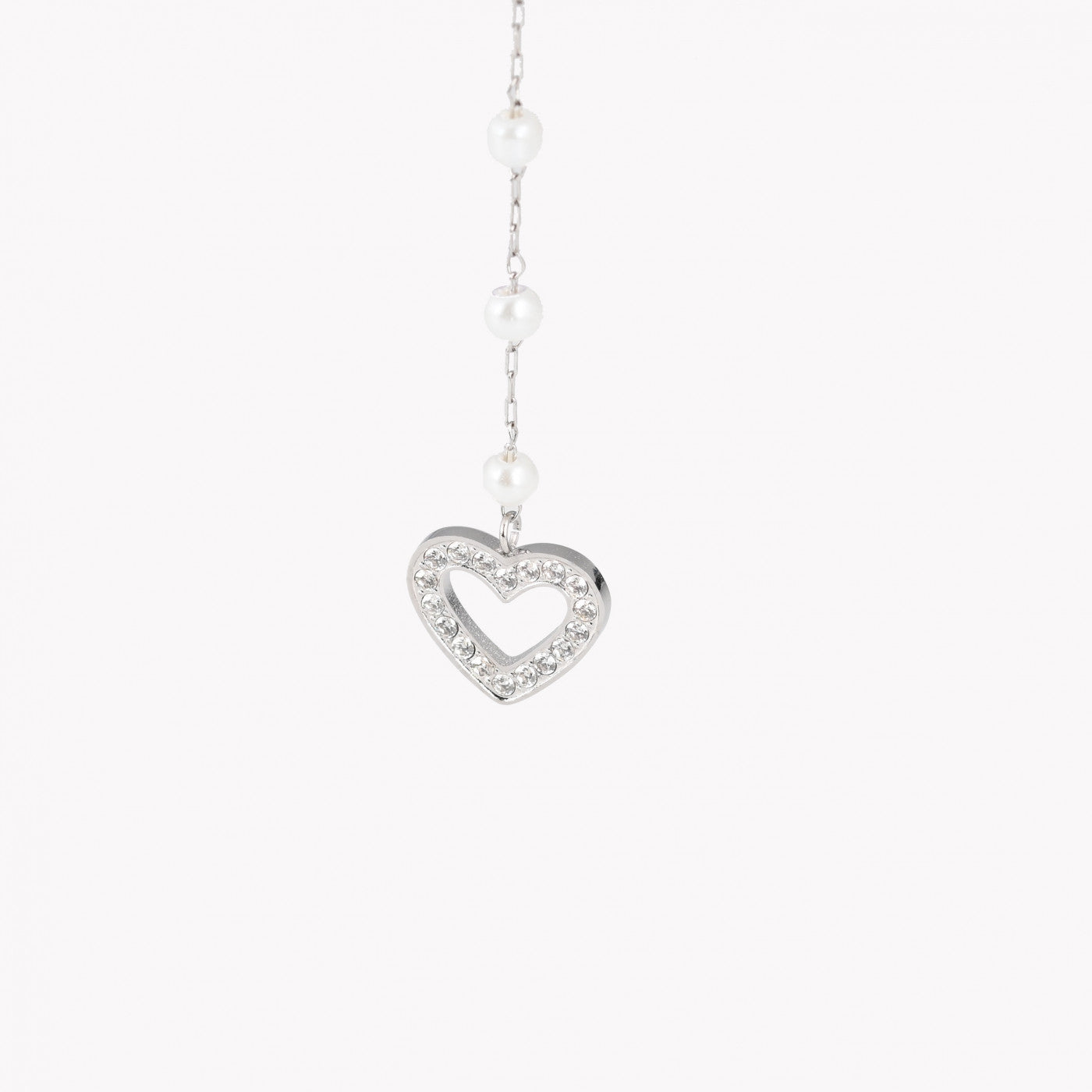 Brinco Pearl #Heart em Aço