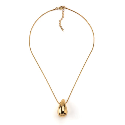 Colar lagrima aço inoxidável dourado