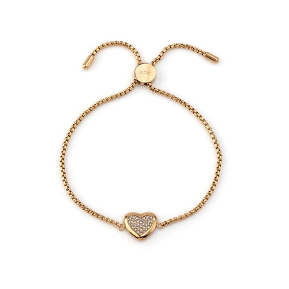 pulseira aço coração