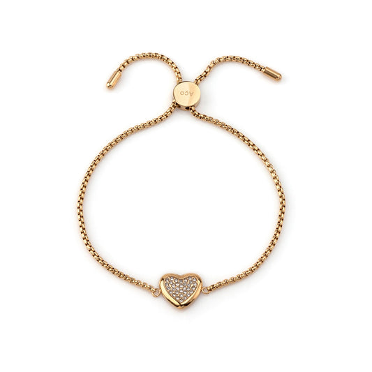 pulseira aço coração