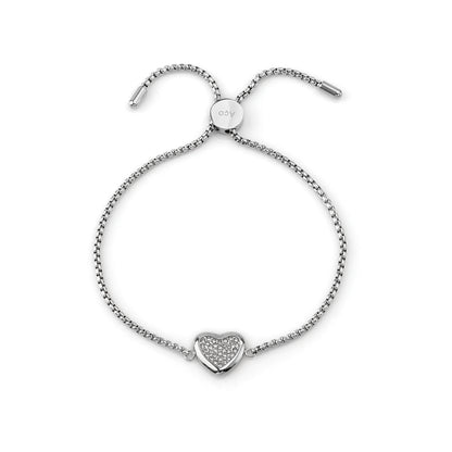 pulseira aço coração
