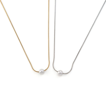 Colar Pearl em Aço