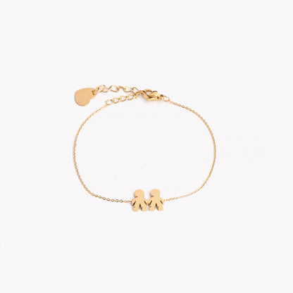 pulseira meninos aço dourado