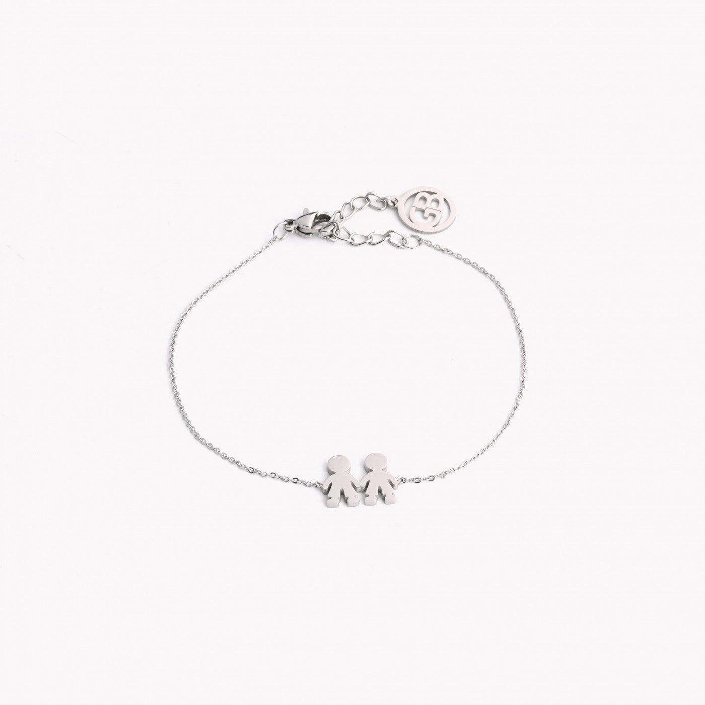 pulseira meninos aço prateado