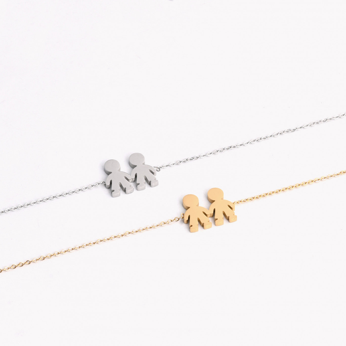 pulseira meninos aço dourado