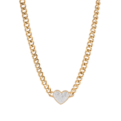 colar em aço inoxidável em dourado ou prateado