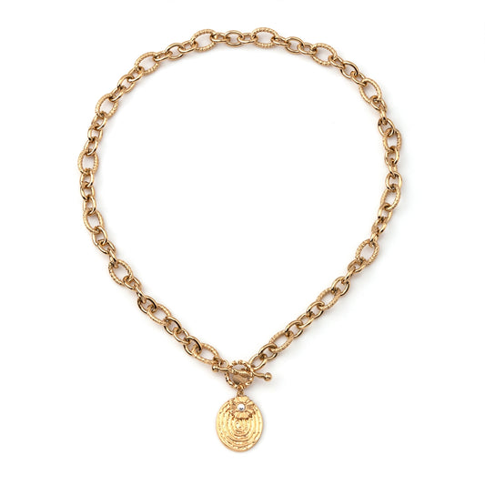 colar em aço inoxidável em dourado ou prateado