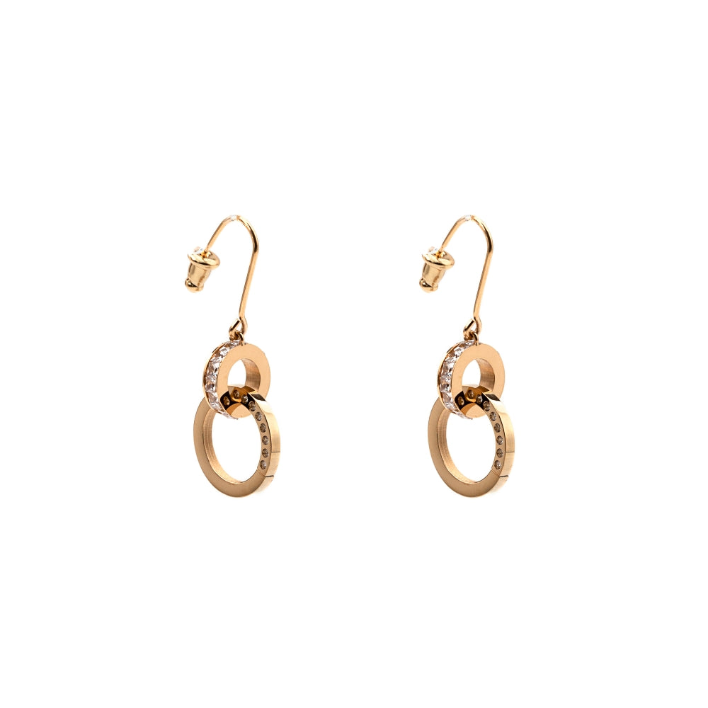 brinco em aço inoxidável em dourado ou prateado