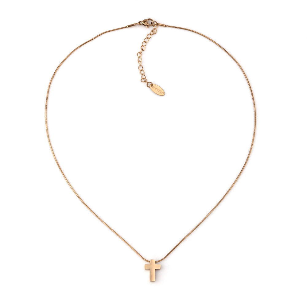 colar em aço inoxidável em dourado ou prateado