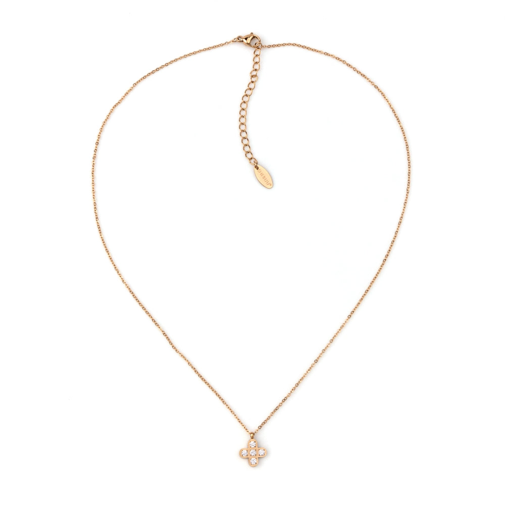colar em aço inoxidável em dourado ou prateado