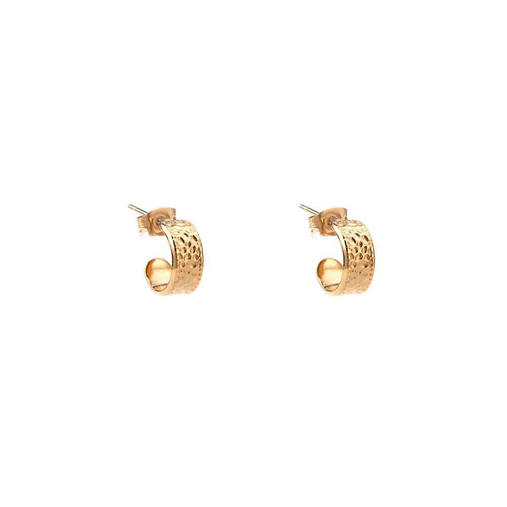 brinco em aço inoxidável em dourado ou prateado