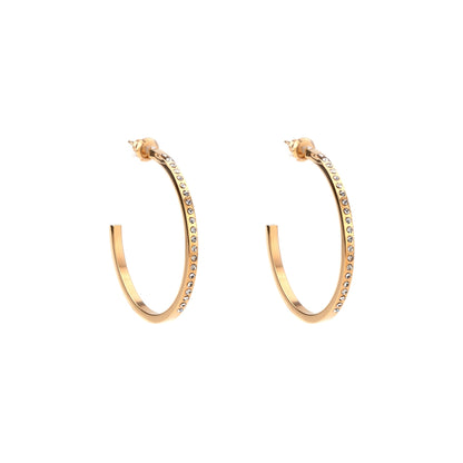brinco argola em aço inoxidável em dourado ou prateado