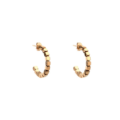 brinco argola em aço inoxidável em dourado ou prateado
