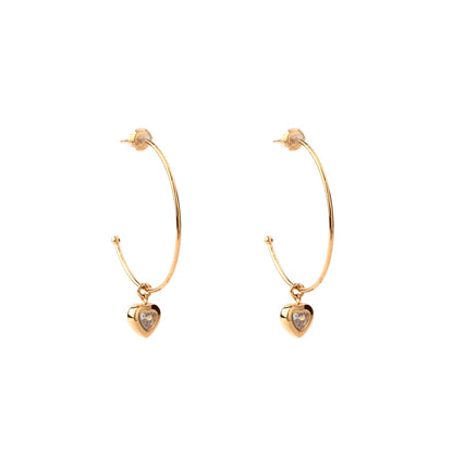 brinco argola em aço inoxidável em dourado ou prateado