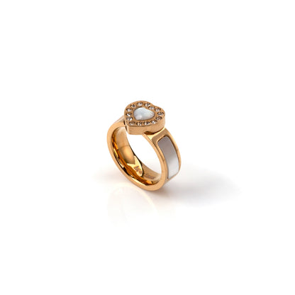anel em aço inoxidável em dourado ou prateado