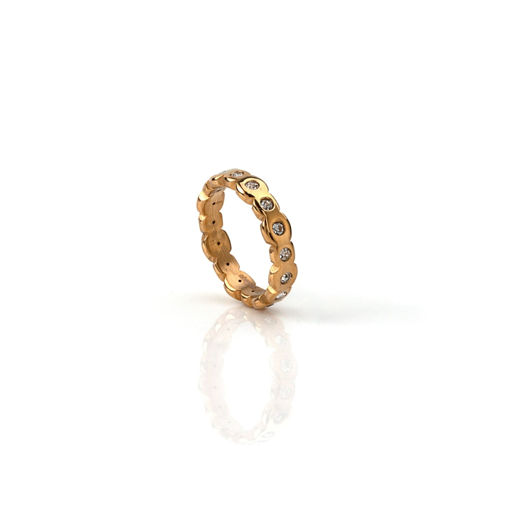 anel em aço inoxidável em dourado ou prateado