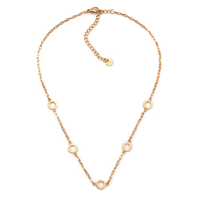 colar em aço inoxidável em dourado ou prateado