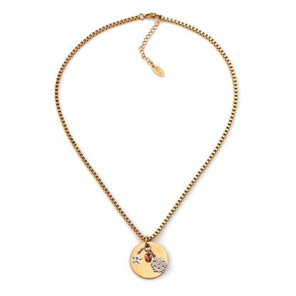 colar em aço inoxidável em dourado