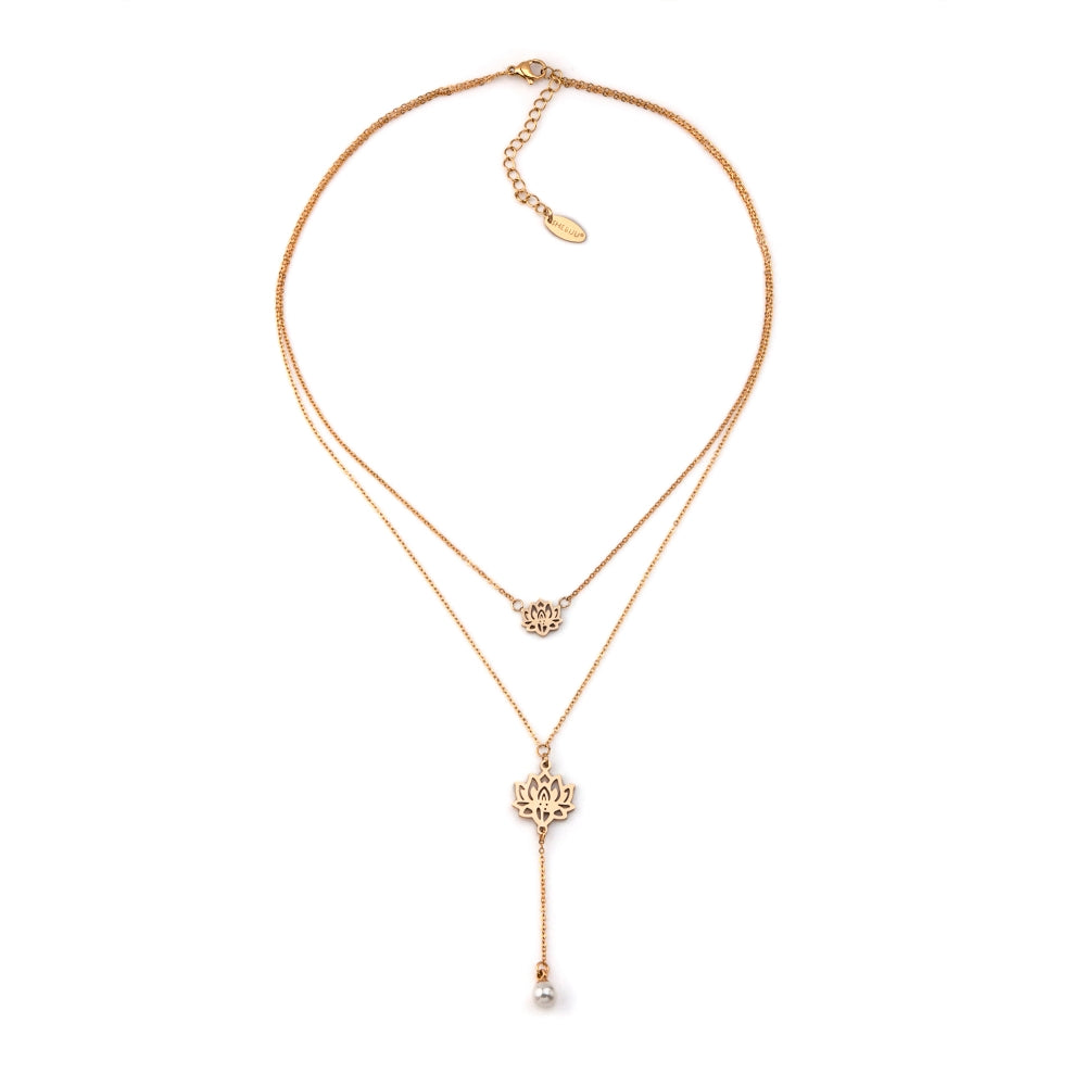 Colar em aço inoxidável em dourado ou prateado