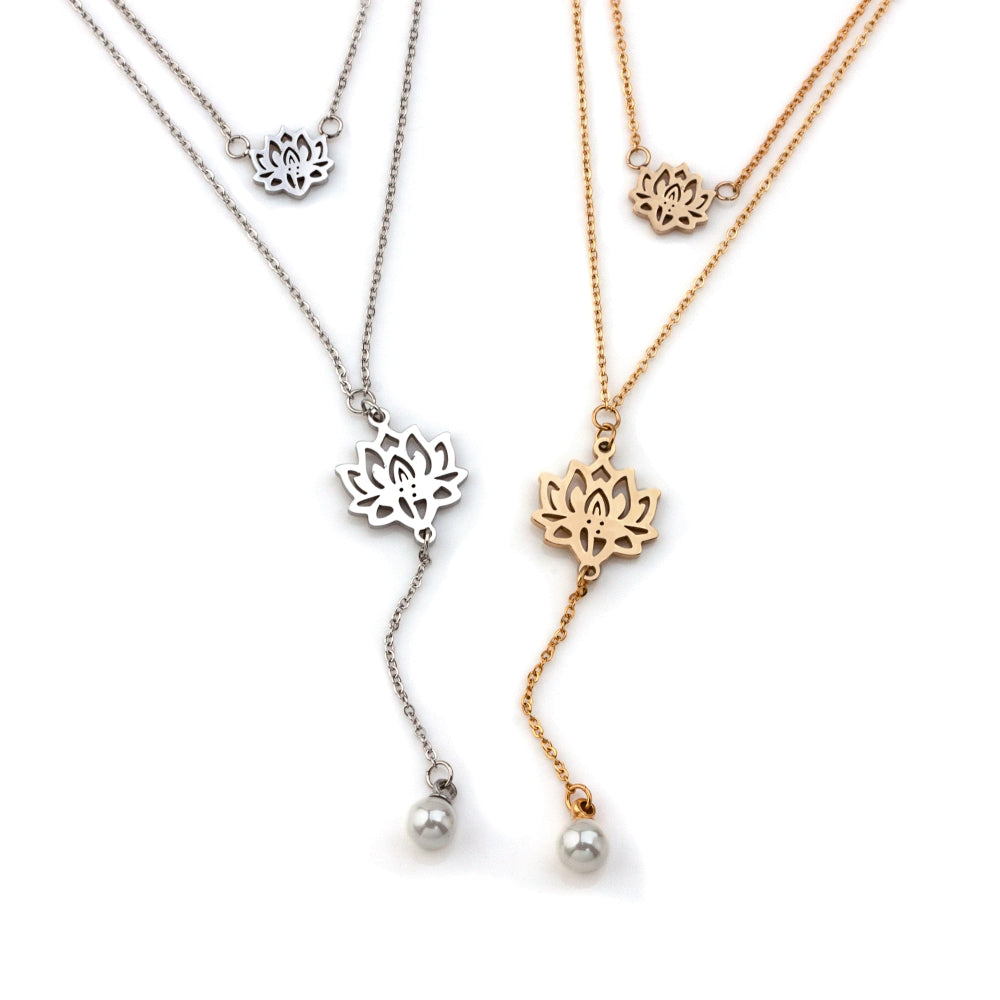 Colar em aço inoxidável em dourado ou prateado