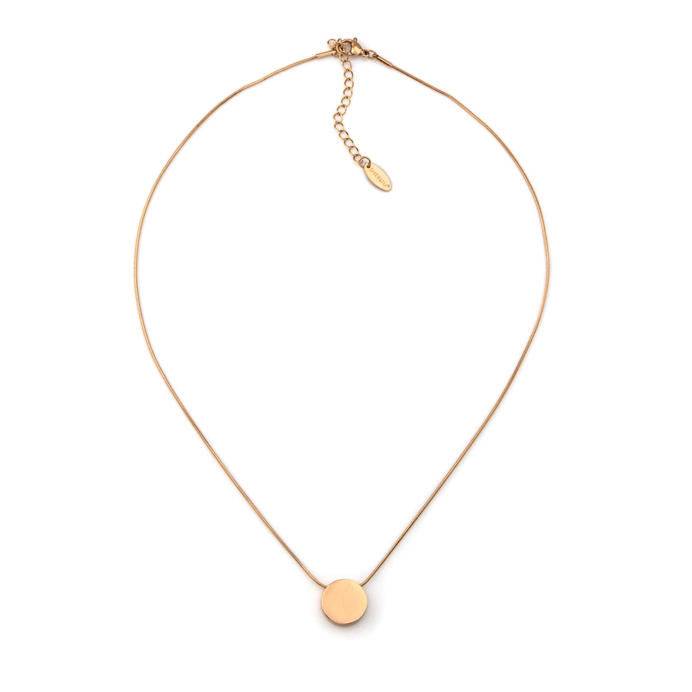 colar em aço inoxidável em dourado ou prateado