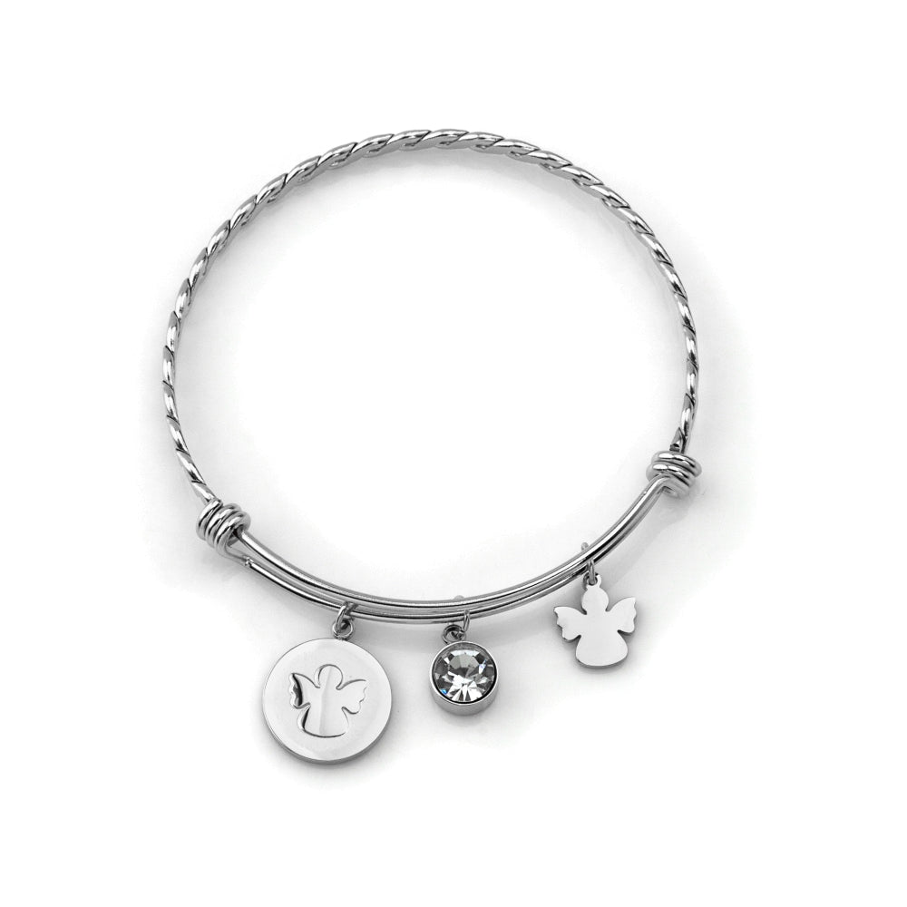 pulseira em aço inoxidável em dourado ou prateado