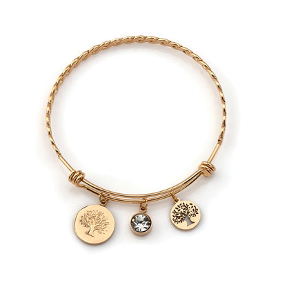 pulseira em aço inoxidável em dourado ou prateado