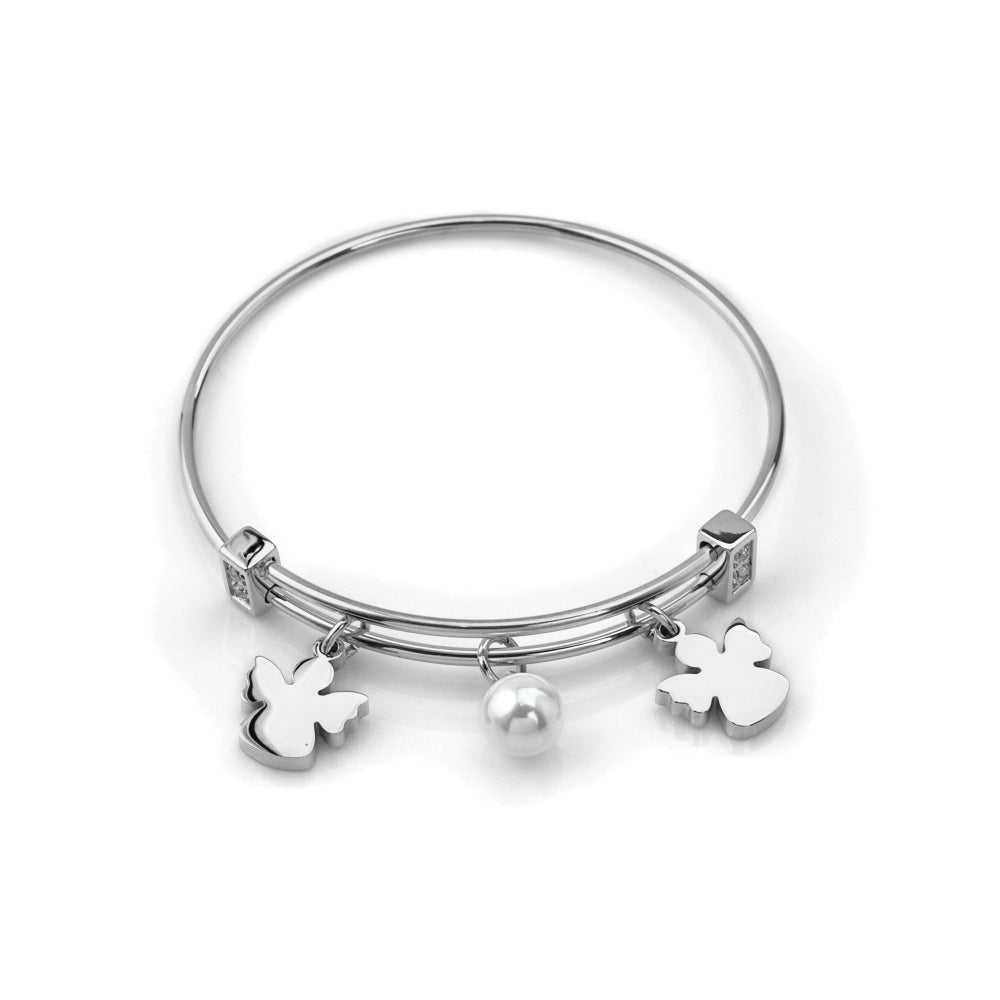 pulseira em aço inoxidável em dourado ou prateado