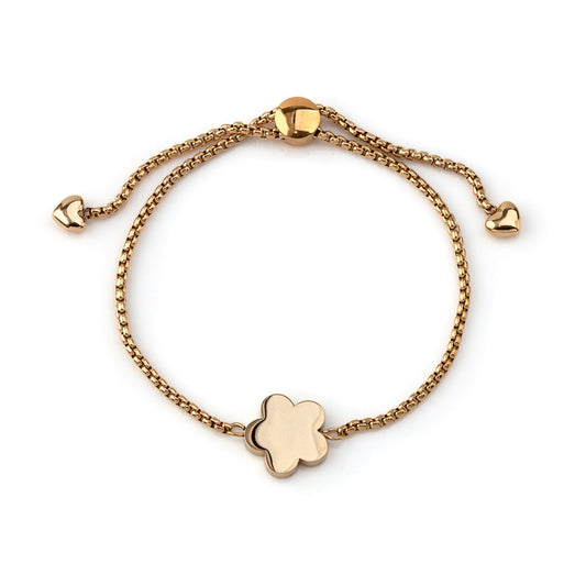 Pulseira Lady #Flower em Aço